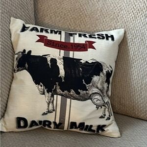 Farm Fresh Dairy Milk Pillow Throw Cushion
